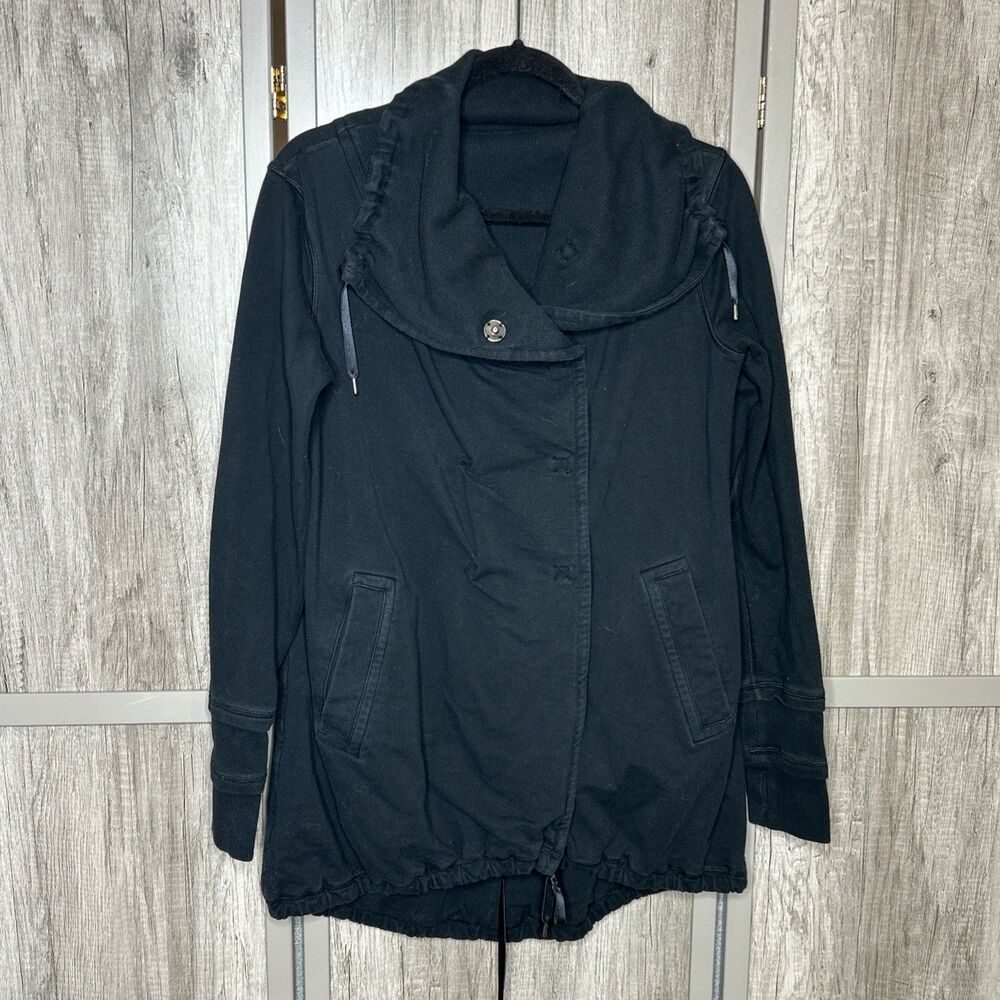 Lululemon Jacket Snap Button Draped Neck Pockets … - image 1